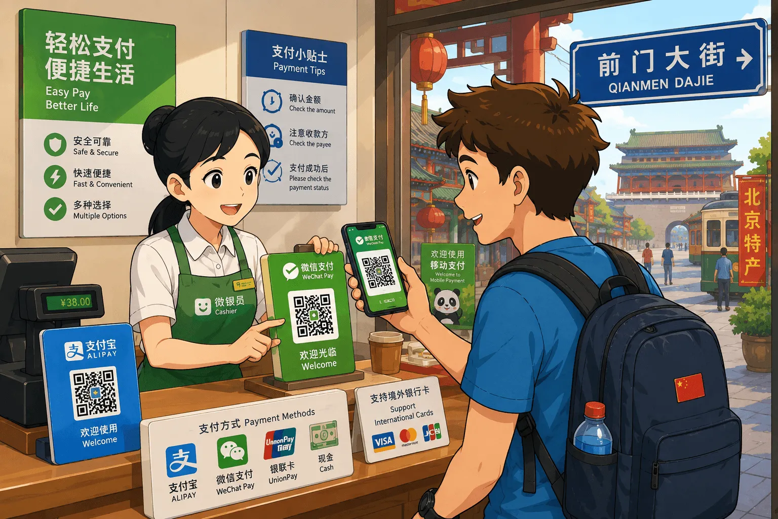 Travel Chinese mobile payment lesson preview